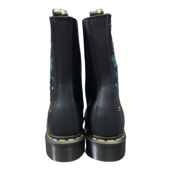 DR. MARTENS 1490 MYSTIC FLORAL LEATHER MID-CALF BOOTS Size Women’s 7 - Picture 2 of 8